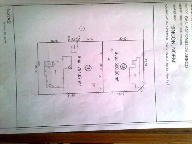 Plano subdivision - Casa Noemi Rincon